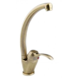 OEM Grifo Para Lavabo Con Ca&ntilde;o Alto - Serie Distri En Lat&oacute;n Antiguo