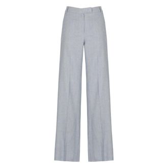 Marella Wijde broek - Dames - Wijde Broeken - Blauw - S - Broeken