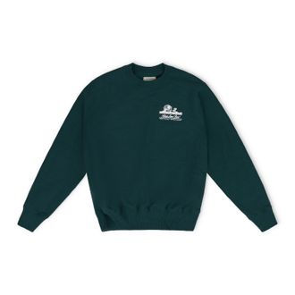 Aim&eacute; Leon Dore Green Unisphere Crewneck Sweatshirt