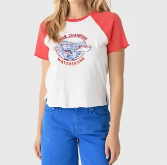 Mother Sporty Concert Tee In Lake Champion