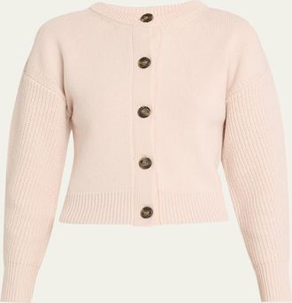 Yves Salomon Cashmere Wool Button-Front Cardigan