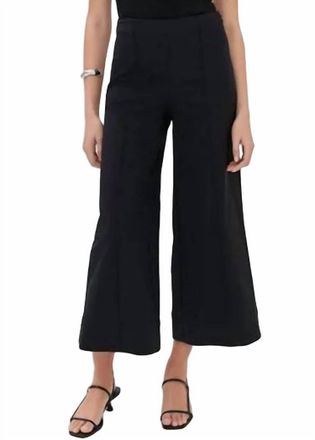 Jonathan Simkhai Cropped Wide Leg Trouser Pants In Black