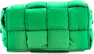 Bottega Veneta Cassette Maxi Intrecciato Nylon crossbody bag - Groen