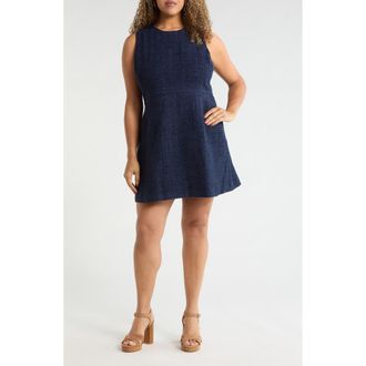Chelsea28 Tweed Sheath Dress in Navy Tweed at Nordstrom, Size 2X