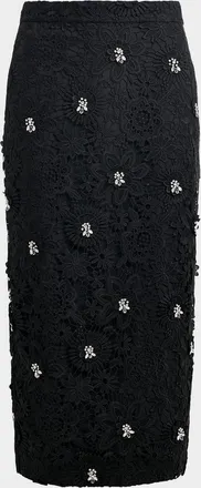 Essentiel Jourget Floral Lace Pencil Skirt