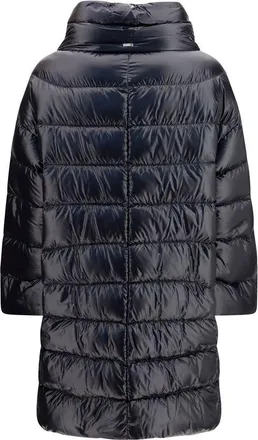 Herno Womens Black Polyester Coat Clothing