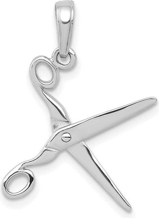 Diamond2Deal 14k Gold 3-D Moveable Scissors Pendant