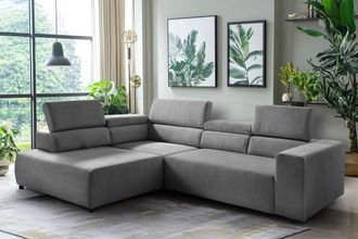 Exxpo Sofa Fashion Ecksofa »VITTORIO mit Komfortfunktionen, bequem und modern, Cord, L-Form« inkl. Kopfteil- und Sitztiefenverstellung, wahlweise mit Bettfunktion