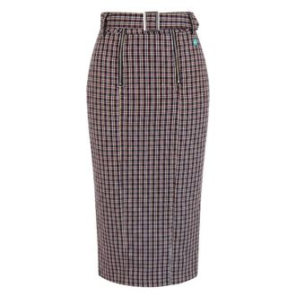 Trussardi Geruite midirok - Dames - Rokken - Veelkleurig - Maat: S Katoen