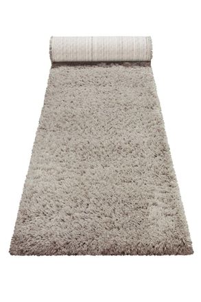 Esprit Alfombra tejida de pasillo pelo largo y reciclado beige arena 80x400