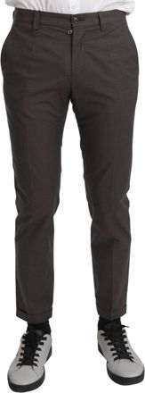 Dolce & Gabbana Bruine Casual Heren Broek 100% Katoen