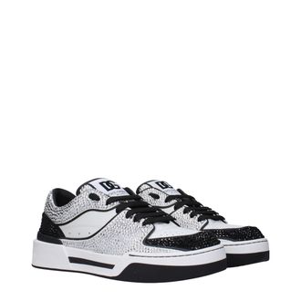 Dolce & Gabbana Womens White Leather Low Top Sneakers