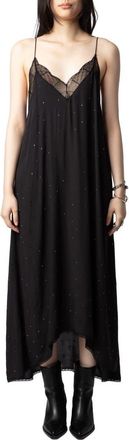 Zadig&Voltaire Risty Beaded Maxi Slipdress in Stone at Nordstrom, Size X-Small