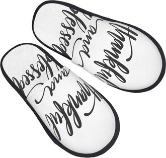 Generic Sliders Thankful And Blessed Comfy Cotton Slippers Anti-Skid Shoes For Big Kid Indoor Adult L