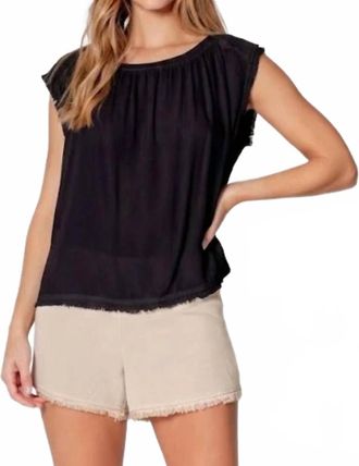 Maven West Mixed Media Tank Top In Black