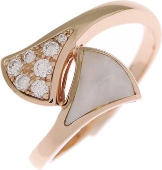 Bulgari Pink White Pink Gold (18K) Band Ring (Pre-Owned)