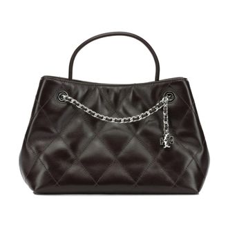 Tory Burch Small Fleming Carryall - Dames - Tassen - Bruin - Maat: ONE Size Katoen