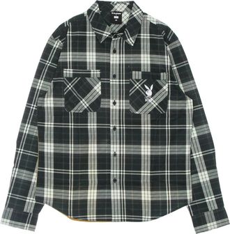 HUF Geruite Flanellen Shirt met Playboy Logo - Heren - Casual Overhemden - Veelkleurig - XL - Katoen - Overhemden