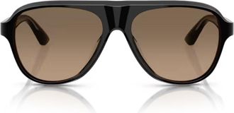 Oliver Peoples Black Paul Newman Acetate Oversized Aviator Sunglasses
