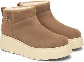 Nero Giardini Faux Shearling Platform Bootie in Chestnut at Nordstrom Rack, Size 9Us / 39Eu