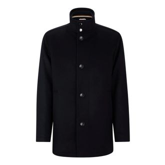 HUGO BOSS Heren, Mantels, Zwart, Maat: 3XL Wol