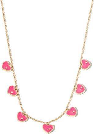 Yvonne Léon 9K Yellow Gold Coeur Enamel Diamond Necklace - Womens - 9kt Yellow Gold