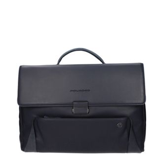 Piquadro Herrens Arbeitstaschen aus blauem Leder