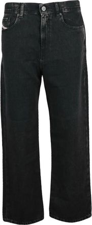 Diesel Jeans, Dames, Zwart, W31, Katoen, 2016 D-Air Straight Jeans