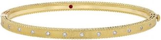 Roberto Coin Princess Diamond Hinged Bangle Bracelet in Yellow Gold - 7771854AYBAX
