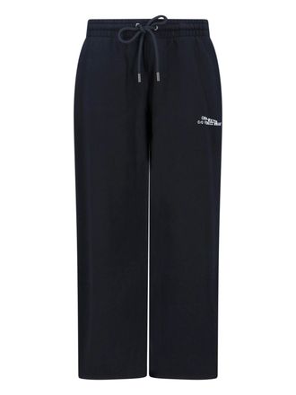 Off-white Black Logo Straight-Leg Cotton Pants