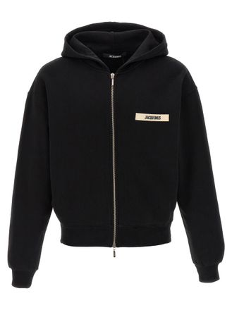 Jacquemus Black Le Hoodie Grip Gros Grain sweatshirt