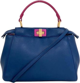 Fendi Pre-owned Handbags, female, Blue, Size: ONE SIZE Pre-owned Vintage Handbag