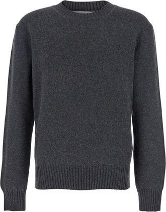 Ami Dark Grey Logo Sweater