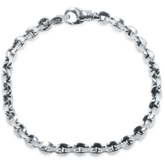 Pompeii3 Mens Link 14k Gold (26gram) or Platinum (41gram) 6.5mm Bracelet 8.5