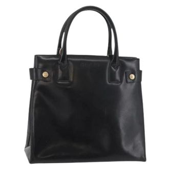 Gucci Pre-owned Handbags, female, Black, Size: ONE SIZE Pre-owned Vintage Patent Leather Hand Bag