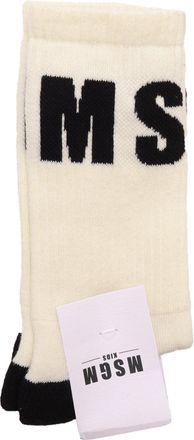 Msgm Calzini Msgm Unisex Crema/Crema