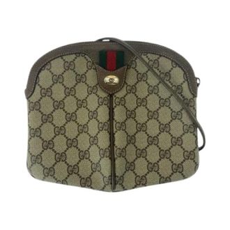Gucci Pre-owned Cross Body Bags, female, Brown, Size: ONE SIZE Pre-owned GG Supreme Canvas Shoulder Bag
