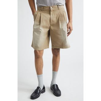 ERL Gender Inclusive Chino Shorts in Beige at Nordstrom, Size X-Large