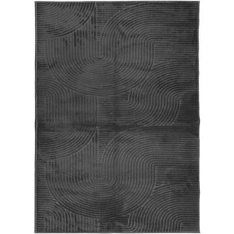 vidaXL Vidaxl - Alfombra Pelo Corto Look Escandinavo Iza Antracita 200x280 Cm