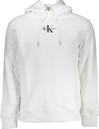 Calvin Klein Stijlvolle witte katoenen hoodie - Heren - Hoodies - Wit - 2XL - Katoen - Hoodies & sweatvesten