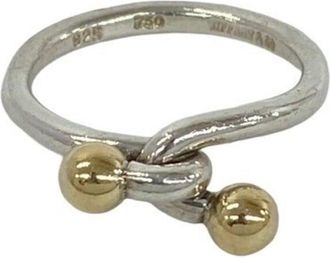 Tiffany & Co. Gold Silver Yellow Gold (18K) Silver 925 Band Ring (Pre-Owned)