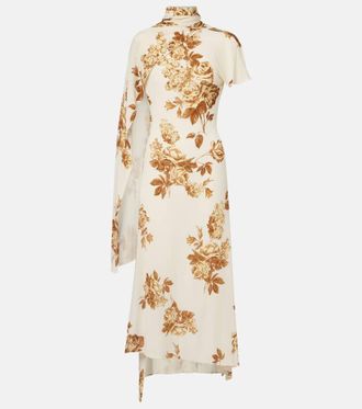Magda Butrym Floral scarf-detail midi dress