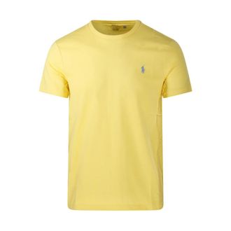 Ralph Lauren T-Shirts, male, Yellow, Size: S Classic Fit Solid Cotton Jersey T-Shirt