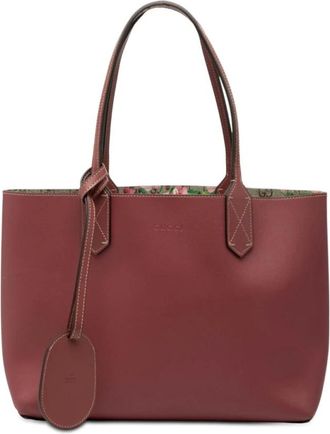 Gucci Pre-owned Tote Bags, female, Brown, Size: ONE SIZE Pre-owned Leather Tote Bag