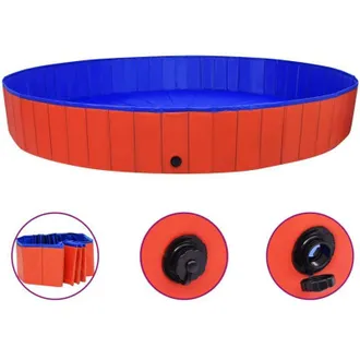 vidaXL Furniture Limited - Piscina Para Perros Plegable Pvc Rojo 300x40