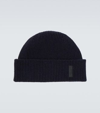 Giorgio Armani Ribbed-knit cashmere beanie
