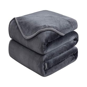OEM Manta De Microfibra Suave Y Extragrande, De 90x90 Pulgadas, De Forro Polar C&aacute;lido Para Todas Las Estaciones, Color Gris Oscuro