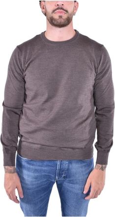 KANGRA Maglione girocollo basic - Heren - Ronde hals truien - Bruin - XL - Wol - Truien & Vesten