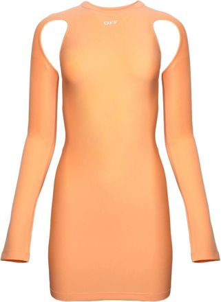 Off-white Sleek cut-out minidress - women - Polyamide/Spandex/Elastane - 42 - Orange