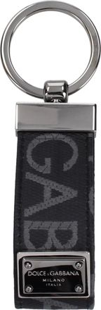 Dolce & Gabbana Portachiavi Uomo Dolce&Gabbana in Tessuto Nero